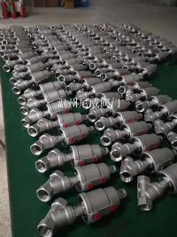 氣動(dòng)螺紋角座閥不銹鋼頭